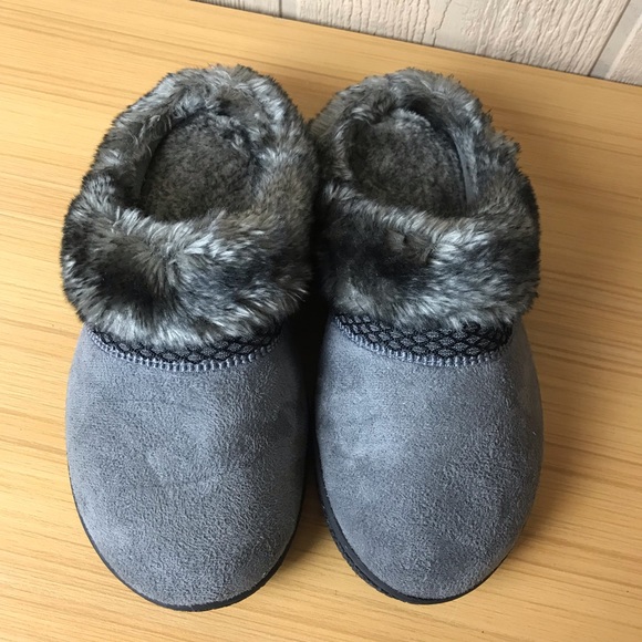 Isotoner Microsuede Addie Hoodback Ash Medium 8.5-9 - Picture 4 of 12